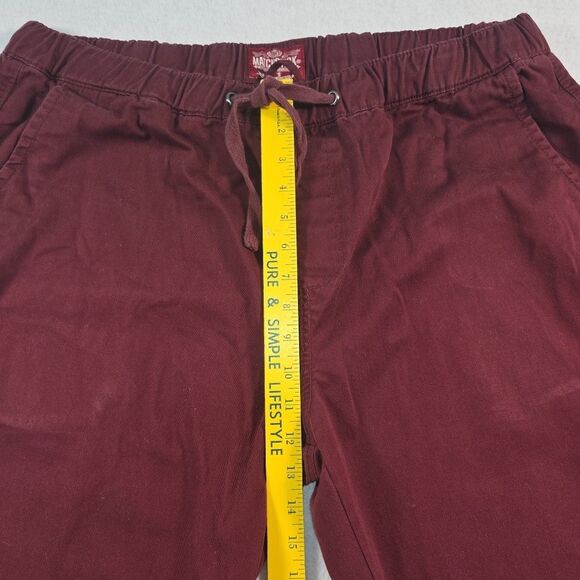 Matchstick Elastic Waist Joggers Pull On Chino Pants Men's Size 40 Burgundy - Picture 9 of 11